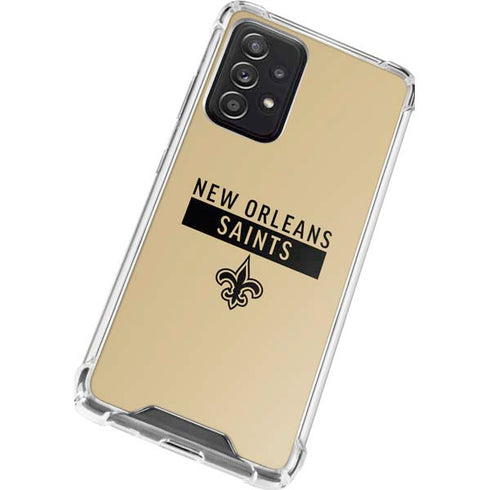NFL New Orleans Saints Gold Performance Series Galaxy A52 5G Clear Case